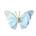 Pince à cheveux papillon bleu clair pailleté avec ailes en sequins pour filles - Bleu clair