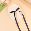 Elegante fiocco di raso nero con nastro per accessori per capelli da sposa e regali fai da te - Nero