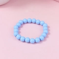Sweet light blue 6mm acrylic bead bracelet for children in a minimalist candy style - Round Bead Style (#3) / Light Blue (#3)