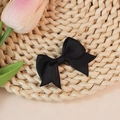 Handmade black grosgrain ribbon swallowtail bow for DIY clothing and hair accessories - Black (#25)