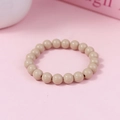 Dolce braccialetto stile macaron con perle acriliche da 6mm per bambini color kaki - Cachi Chiaro (#10)