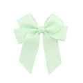 Mint green double-layered grosgrain ribbon hair bow clip for kids and babies - Mint Green (#2)