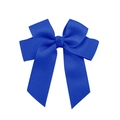 Double-layer grosgrain ribbon bow hair clip in deep blue for children and babies - Deep Blue (#3)