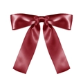 Élégant nœud en satin rouge vin avec finition brillante pour accessoires de cheveux et cadeaux - Bordeaux