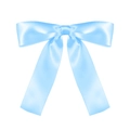 Nœud élégant en satin bleu clair avec de longs rubans pour accessoires et cadeaux - Bleu clair