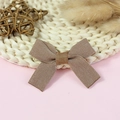 Tan brown fabric bow accessory for hair clips with high quality twill texture - Brown Tan Twill Fabric (#17)