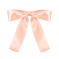 Élégant nœud en ruban satin rose pêche pour accessoires de cheveux et emballages cadeaux - Rose pêche
