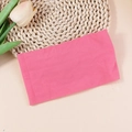 Detail showing the pink elastic nylon fabric texture of this baby headband accessory - Bright Pink (#1)