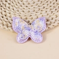 Accessorio farfalla in tessuto con paillettes viola per forcine e fai-da-te - Viola (#2)