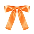 Nœud en ruban de satin orange vif avec texture soie pour cadeaux et accessoires - Orange