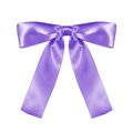 Décoration de nœud en satin violet élégant avec texture soyeuse et longs rubans - Violet
