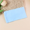 Soft stretch nylon baby headband in light blue color with ribbed texture - Light Blue (#3)