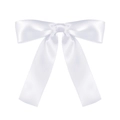 Élégant accessoire de nœud en satin blanc pour l'emballage de cadeaux et les loisirs créatifs - Blanc