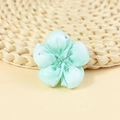 Macro detail of mint green satin fabric flower with sparkling rhinestones for hair accessories - Mint Green