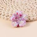 Vista dettagliata di un fiore in tessuto floreale rosa fatto a mano per accessori DIY - Floreale Rosa (#1)