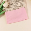 Pink elastic nylon baby headband in soft knit texture on a natural decorative background - Pink (#6)