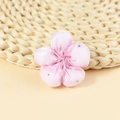 Pink fabric flower accessory with rhinestone petals for hair clips and hats - Pink