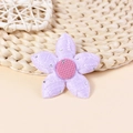 DIY lavendelfarbene Stoffblume mit Strasssteinen und rosa gewebtem Zentrum Accessoire - Lila (#3)