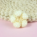 Handmade yellow and white checkered fabric flower accessory for DIY sewing projects - Yellow Check
