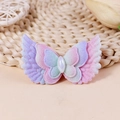 Detail of gradient glitter butterfly wing with white bead for DIY hair accessories - Purple Pink Green Gradient Style (#2)