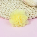 Leuchtend gelbe 5cm Chiffon-Stoffblume als Accessoire für Kinder-Haarspangen DIY - Gelb