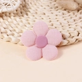 Handmade pink fabric five-petal flower accessory for DIY hair clips and bag decor - Pink (#5)