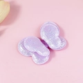 Glittering light purple bow accessory with a shimmering pearlescent finish for DIY hair crafts - Light Purple