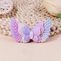 DIY butterfly angel wings accessory with pink blue gradient glitter and pearl center - Pink Purple Blue Gradient Style (#6)