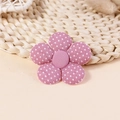Pink polka dot fabric flower accessory for DIY hair clips and bag decorations - Pink Polka Dot (#7)