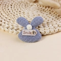 Grijze gebreide konijnen-accessoire met Smile-label en stras voor DIY-handwerk - Grijs Gebreid Konijn (#10)