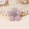 Handmade fabric 3D flower accessory in dusty purple for DIY headwear and crafts - Pink Purple Solid (#23)