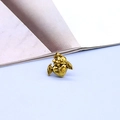 Vintage punk hart broche met vleugels en kruis in antiek gouden finish - Antiek Goud Hart Brosche