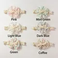 Sechser-Set Baby-Spitzenstirnbänder mit Blumenbögen und elastischen Bändern - Sortierte Florale Stile