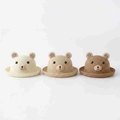 Ensemble de chapeaux de plage en paille pour enfants avec oreilles d'ours en trois couleurs - 3 Couleurs Mélangées