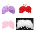 Detailed view of handmade decorative feather wings for newborn and infant photography props - 4-Color Mixed