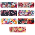 Set di 7 fasce per neonati con fiori e orecchie di coniglio in stile bohémien - Set 7 Colori