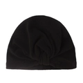 Bonnet indien noir doux pour bébé avec nœud bohème en tissu tricoté extensible - Noir