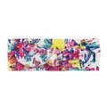 Fascia per neonata con nodo e stampa floreale colorata su morbido tessuto bianco - Stile E a fiori intrecciati bianco multicolore