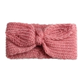 Fascia per neonati in maglia rosa con un morbido fiocco a forma di orecchie di coniglio - Rosso anguria
