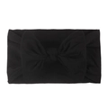 Soft nylon baby headband with large black bow for infants and cute princess hair accessories - Black