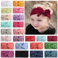 Soft nylon baby headbands with large bows in twenty vibrant colors for girls - 23 Colors Mixed