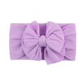 Bandeau élastique pour bébé en nylon avec un grand nœud en jacquard violet lavande - Violet (16-3617)