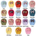 Set of 18 colors soft baby knot turban hats with large floral bow decoration for infants - 17 Color Mixed
