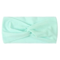 Detailed texture of a mint green knotted nylon hair band for babies and girls - Mint Green