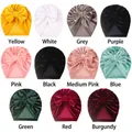 Knotted baby turban hats in 11 velvet colors with large decorative bow accents - One Size / 11 Colors Mixed Set