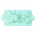 Mint green baby headwrap headband with elastic bow design for infants and toddlers - Mint Green
