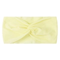 Detail of light yellow nylon knotted headband showing the soft knitted fabric texture - Beige