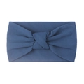 Soft nylon baby headband with a decorative knot design in deep navy blue color - Navy Blue