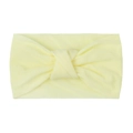 Soft nylon baby headband with double-layered twist knot in pale lemon yellow - Beige