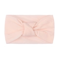Soft nylon light pink knotted headband for babies with flexible double-layer fabric - Light Pink